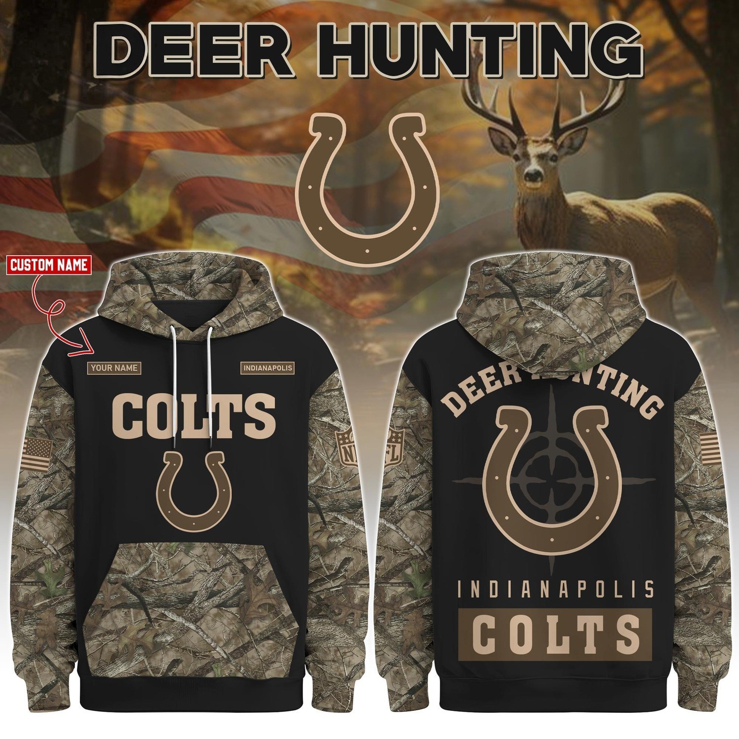 Musemora - Unisex Indianapolis Colts Hoodie - Game Day