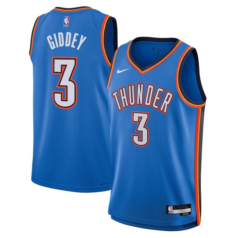 Josh Giddey Oklahoma City Thunder Unisex Swingman Jersey Icon Edition Blue