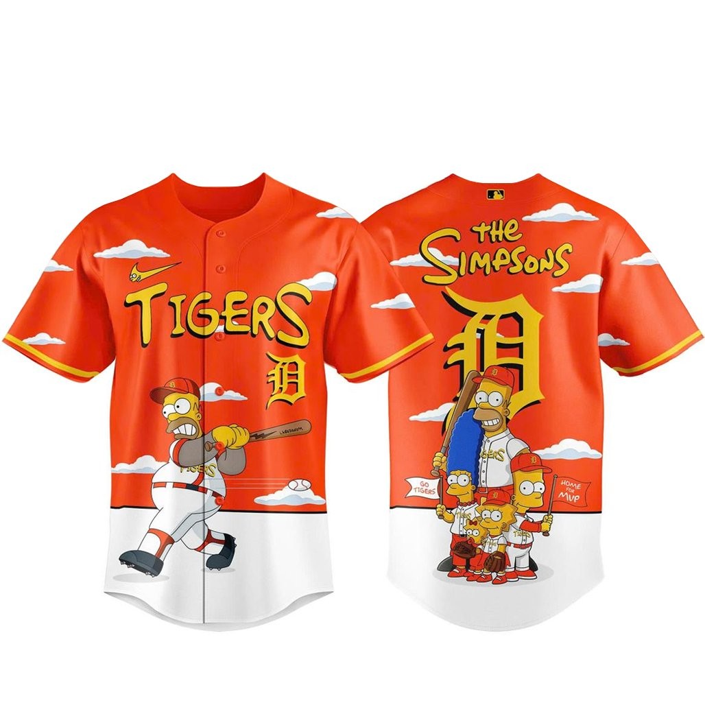 Detroit Tigers x The Simpsons 2026 Major Gameday Baseball Jersey