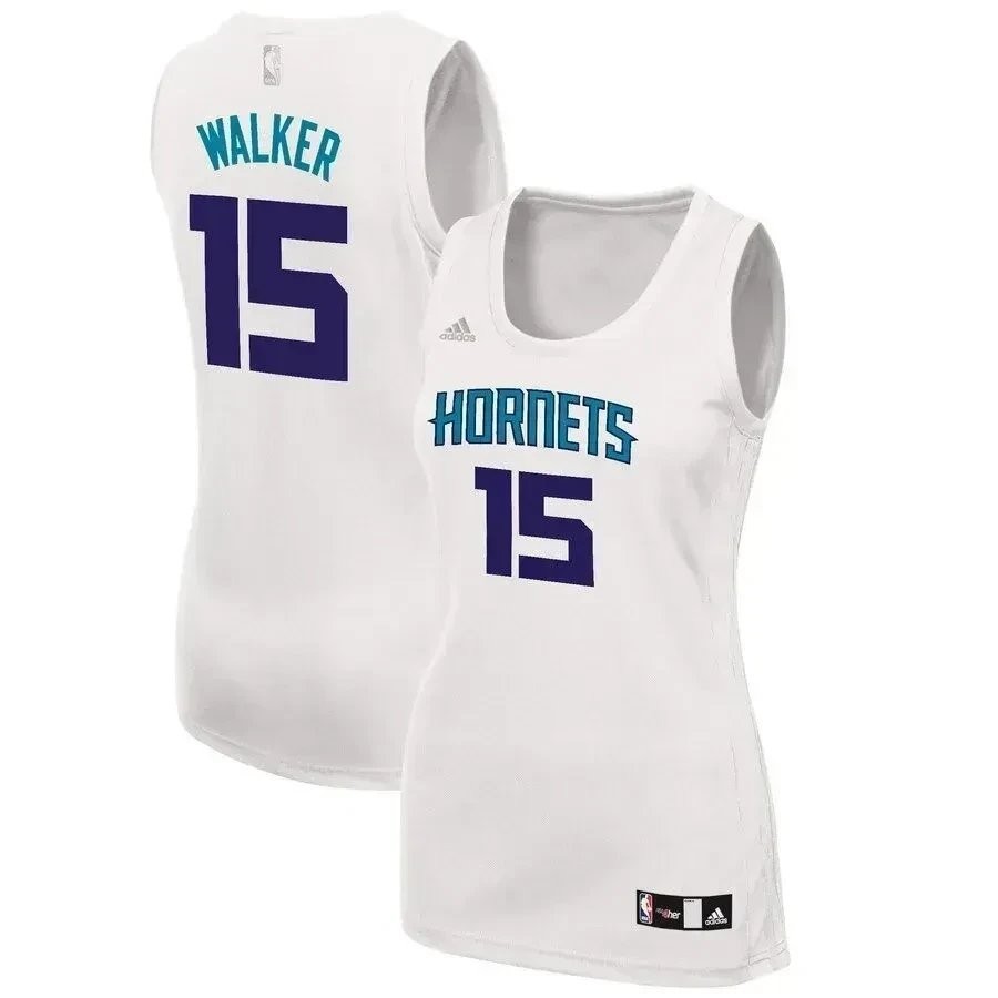 Kemba Walker Charlotte Hornets Women's Fashion Jersey White - Polyester