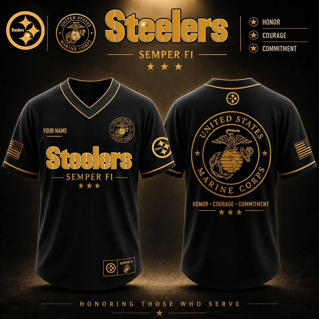Musemora - Unisex Pittsburgh Steelers Jersey - Football