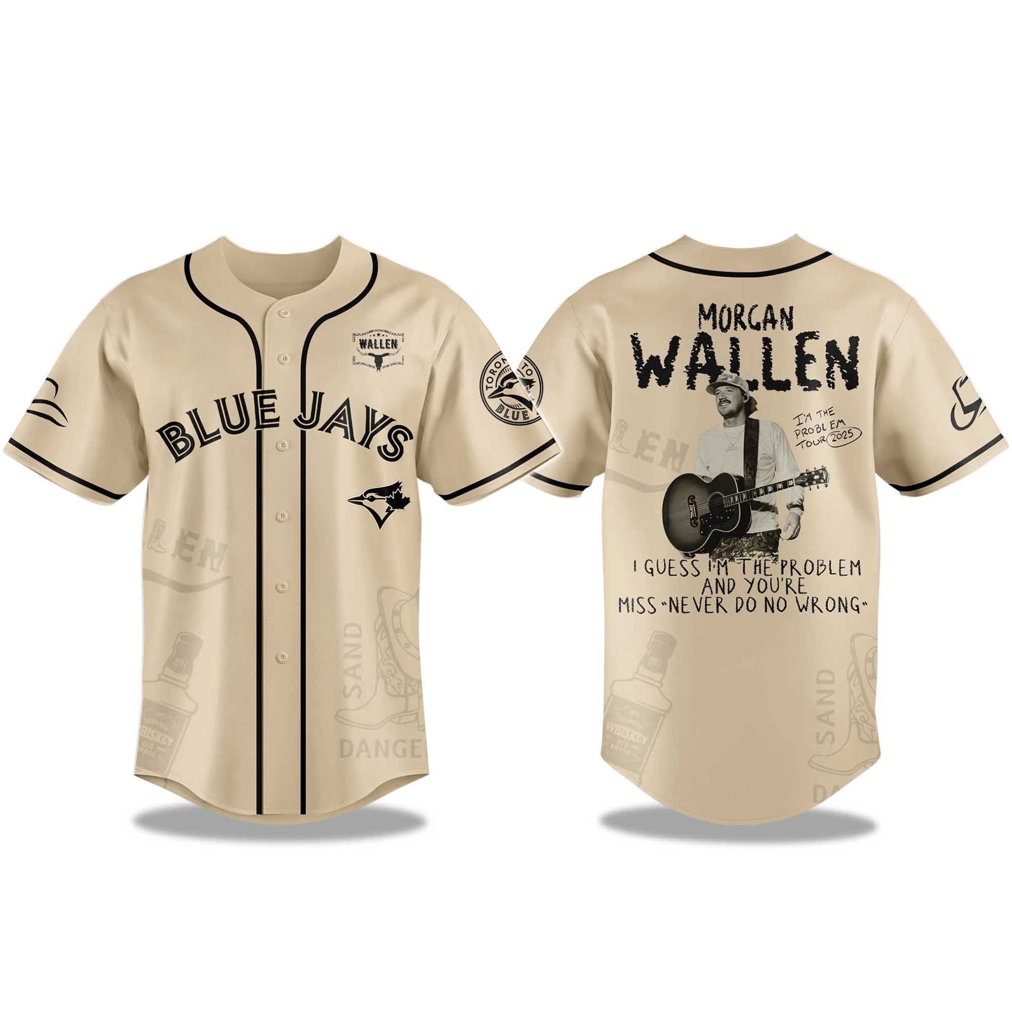 Toronto Blue Jays Morgan Wallen I’m The Problem Tour 2025 Baseball Jersey