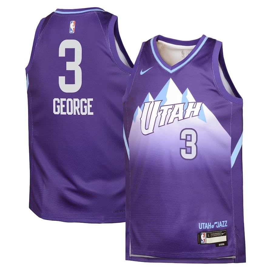 Keyonte George 3 Utah Jazz 2024/25 Youth Swingman City Edition Purple Jersey
