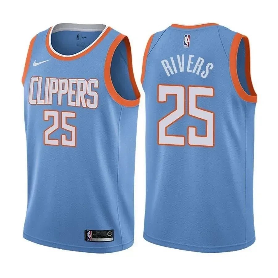 Austin Rivers 25 LA Clippers City Edition Blue Basketball Jersey Unisex