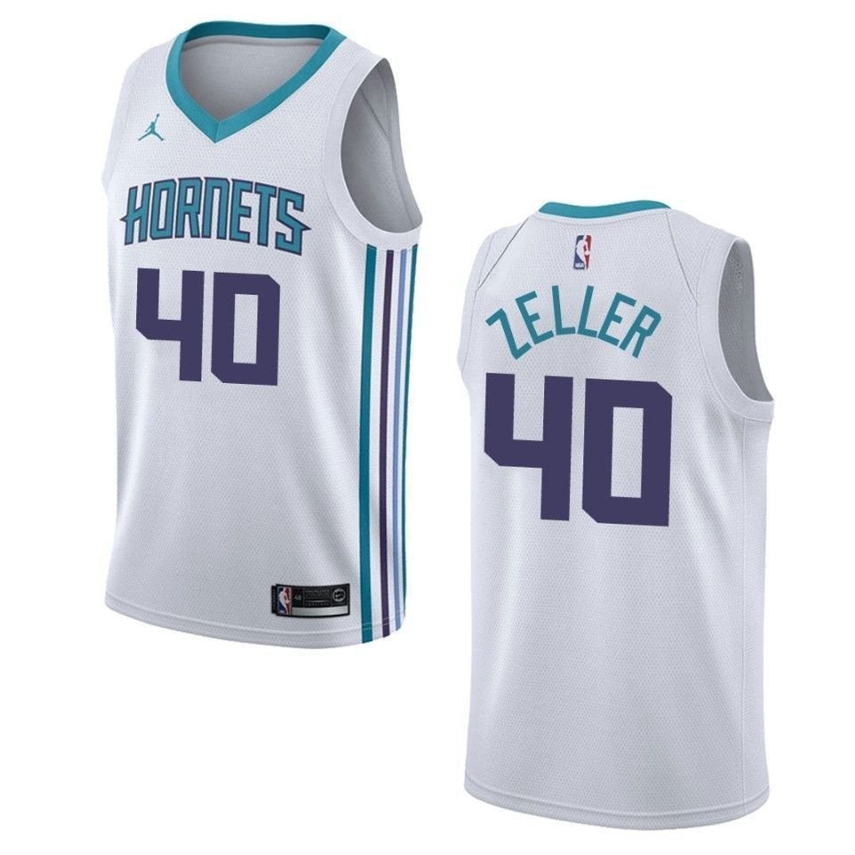 Men's Charlotte Hornets Cody Zeller #40 Association Swingman Jersey White