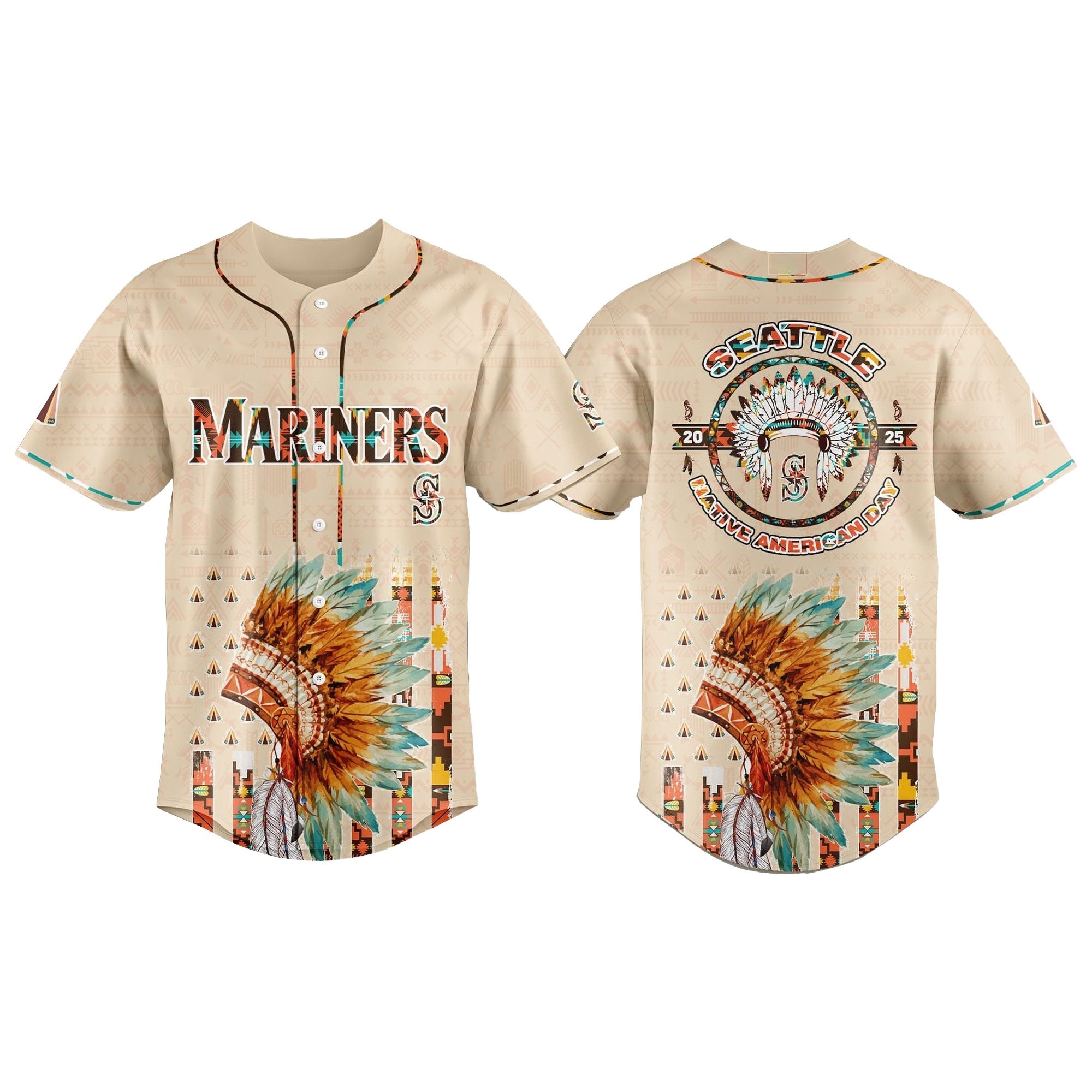 Seattle Mariners Special Native American Day Jersey 2025