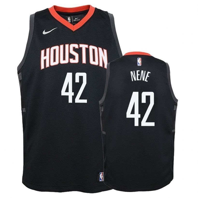 Youth Rockets Nene 42 State Black Jersey - Unisex Multicolor Sports Jersey S-3XL