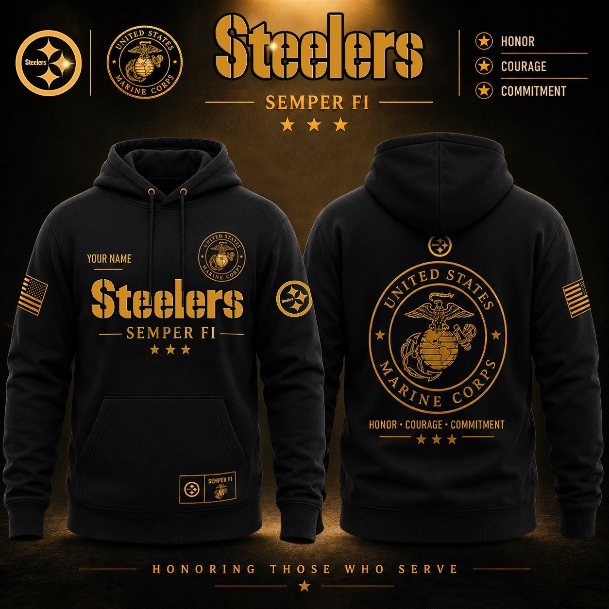 Musemora - Unisex Pittsburgh Steelers Hoodie - Football