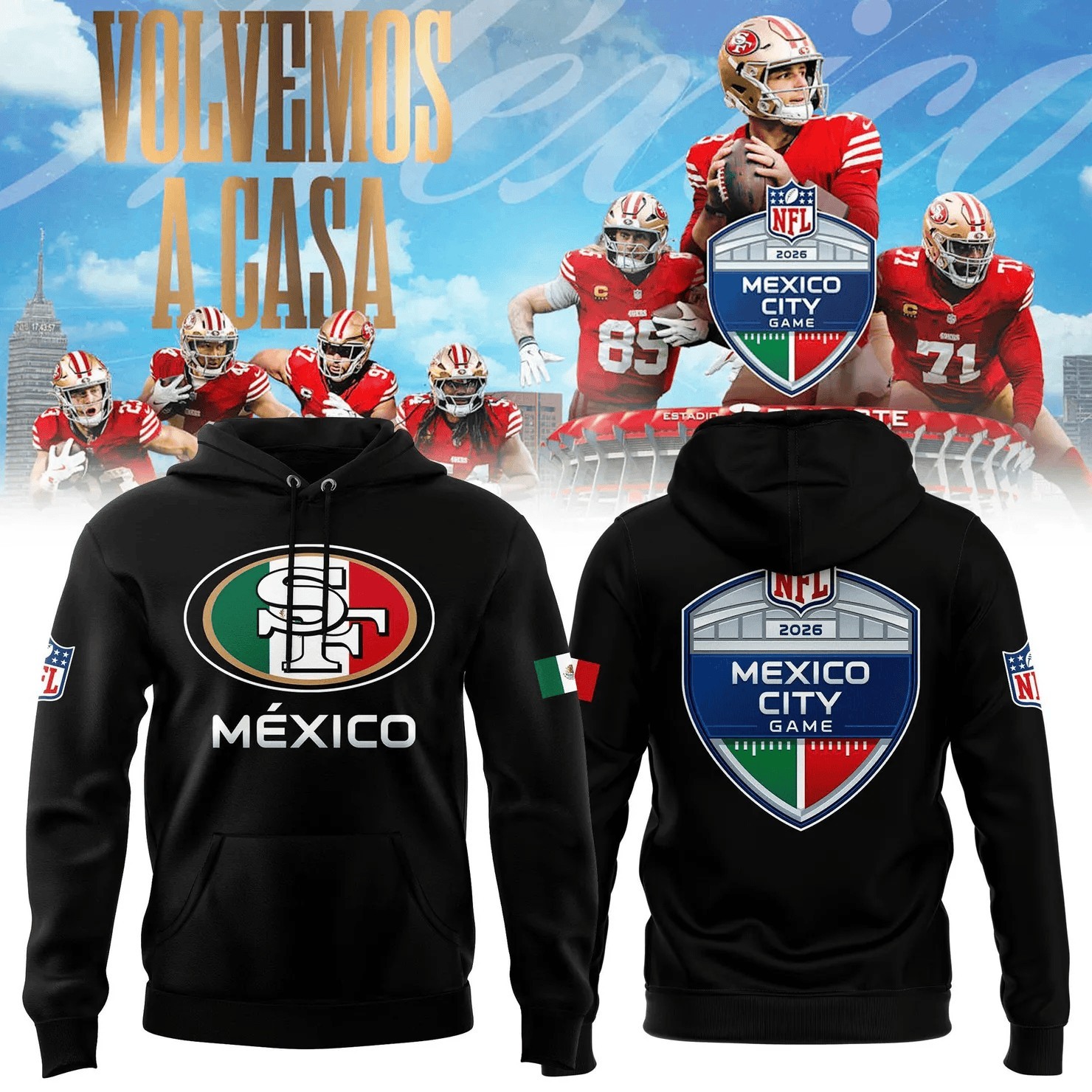 Musemora - Unisex San Francisco 49ers Hoodie - Game Day Football