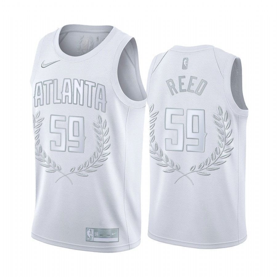 Men's Kasim Reed 59 Atlanta Hawks White Retired Number Jersey